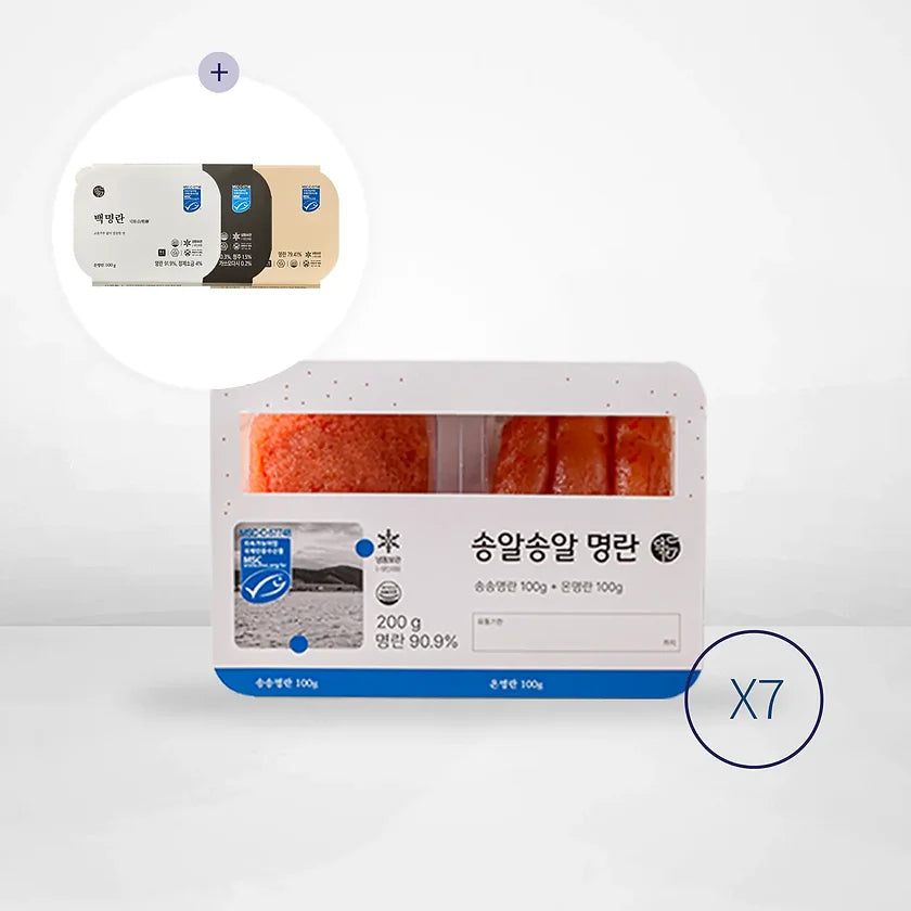 [PACKAGE ID 2] 송알송알명란7개+ 시그니처명란3종 1세트+담우밥 3개 증정